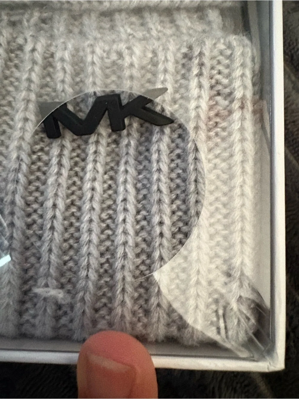 Michael Kors White and Gray Logo Box